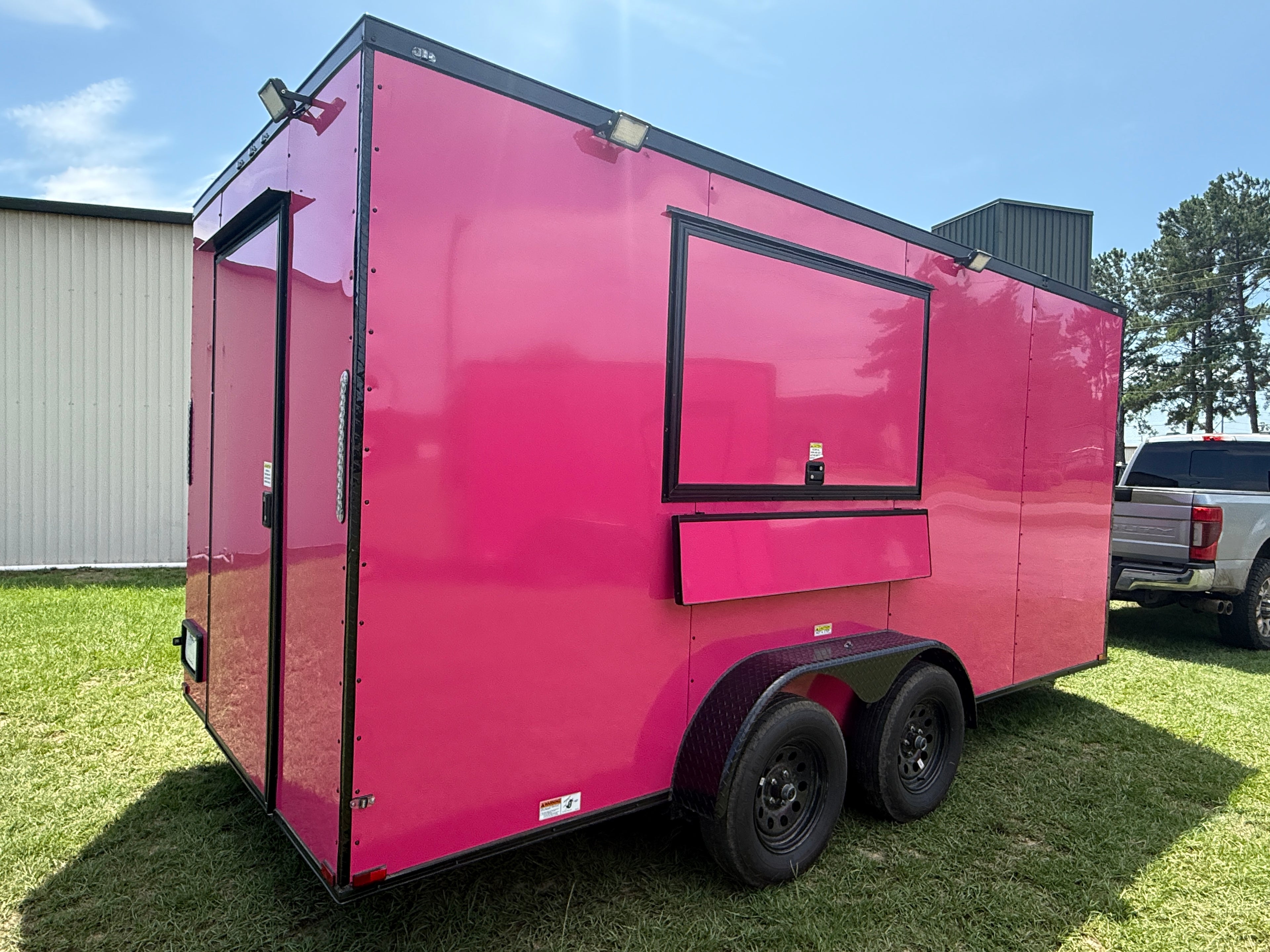 7X16TA Pink Concession Trailer
