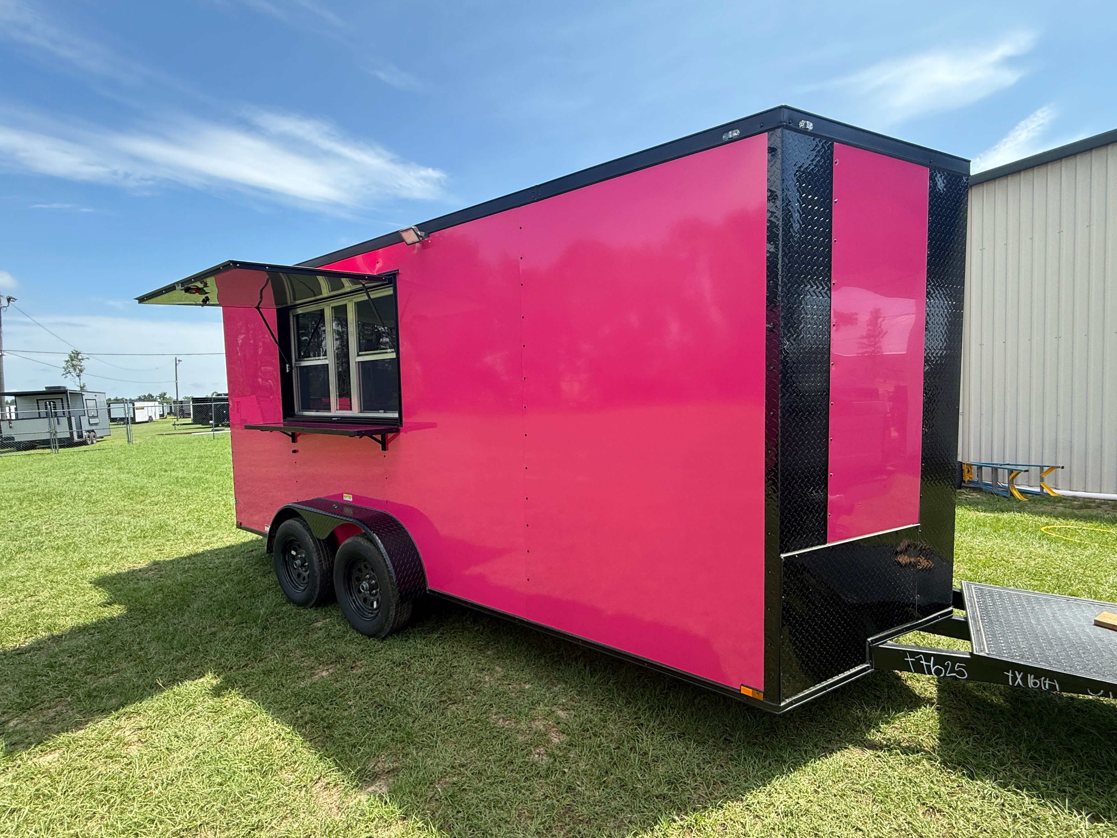 7X16TA Pink Concession Trailer