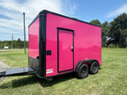 7X12TA Pink Beverage Trailer | Dirty Soda Trailer
