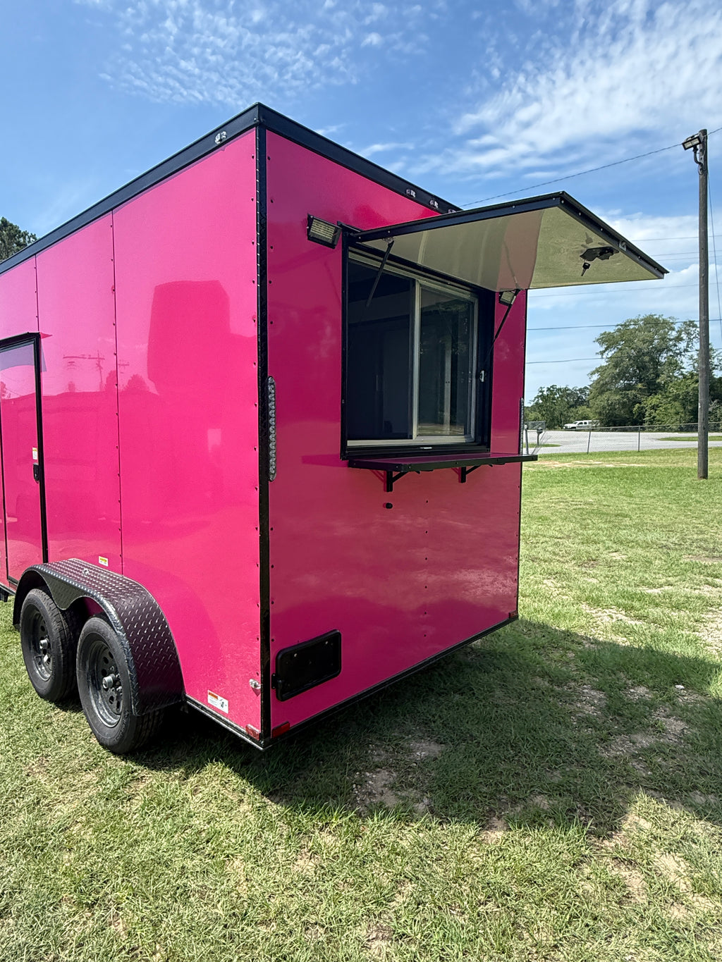 7X12TA Pink Beverage Trailer | Dirty Soda Trailer