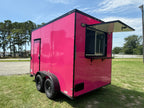 7X12TA Pink Beverage Trailer | Dirty Soda Trailer