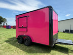 7X12TA Pink Beverage Trailer | Dirty Soda Trailer