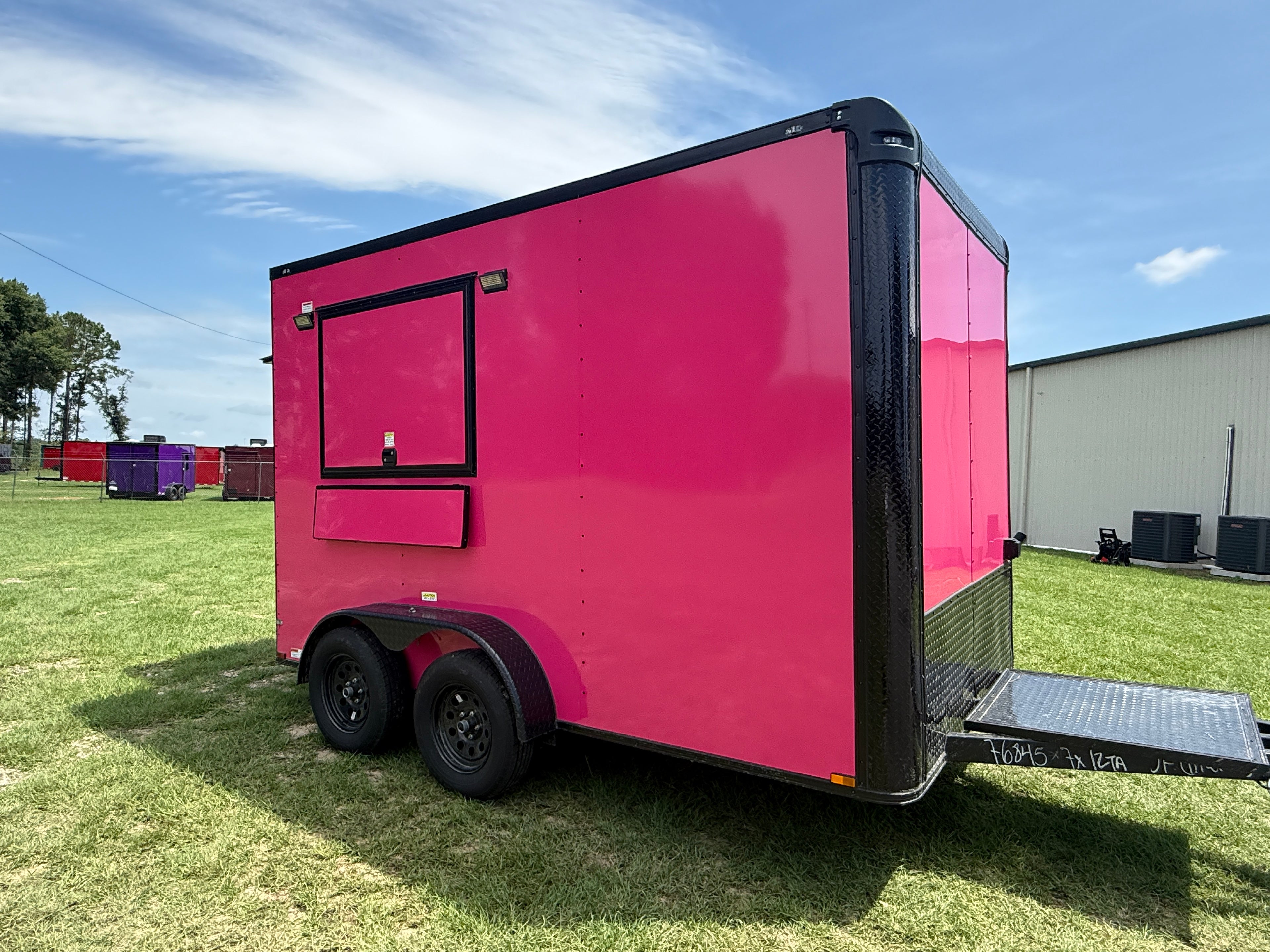 7X12TA Pink Beverage Trailer | Dirty Soda Trailer