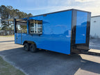 8.5X20TA Blue Concession Gullwing Porch Trailer