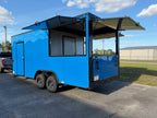8.5X20TA Blue Concession Gullwing Porch Trailer