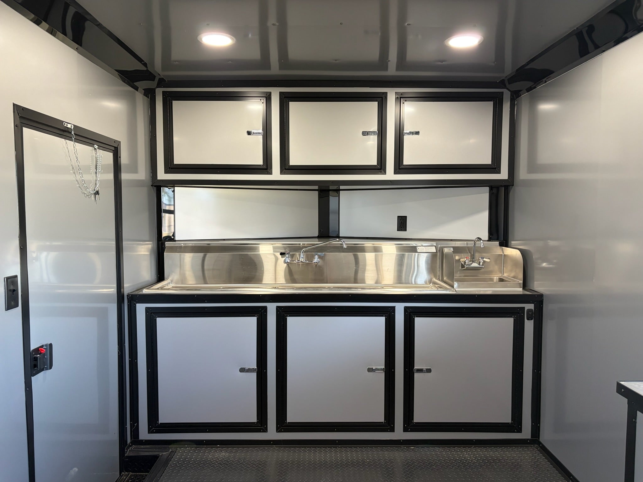 8.5X20TA Blue Concession Gullwing Porch Trailer