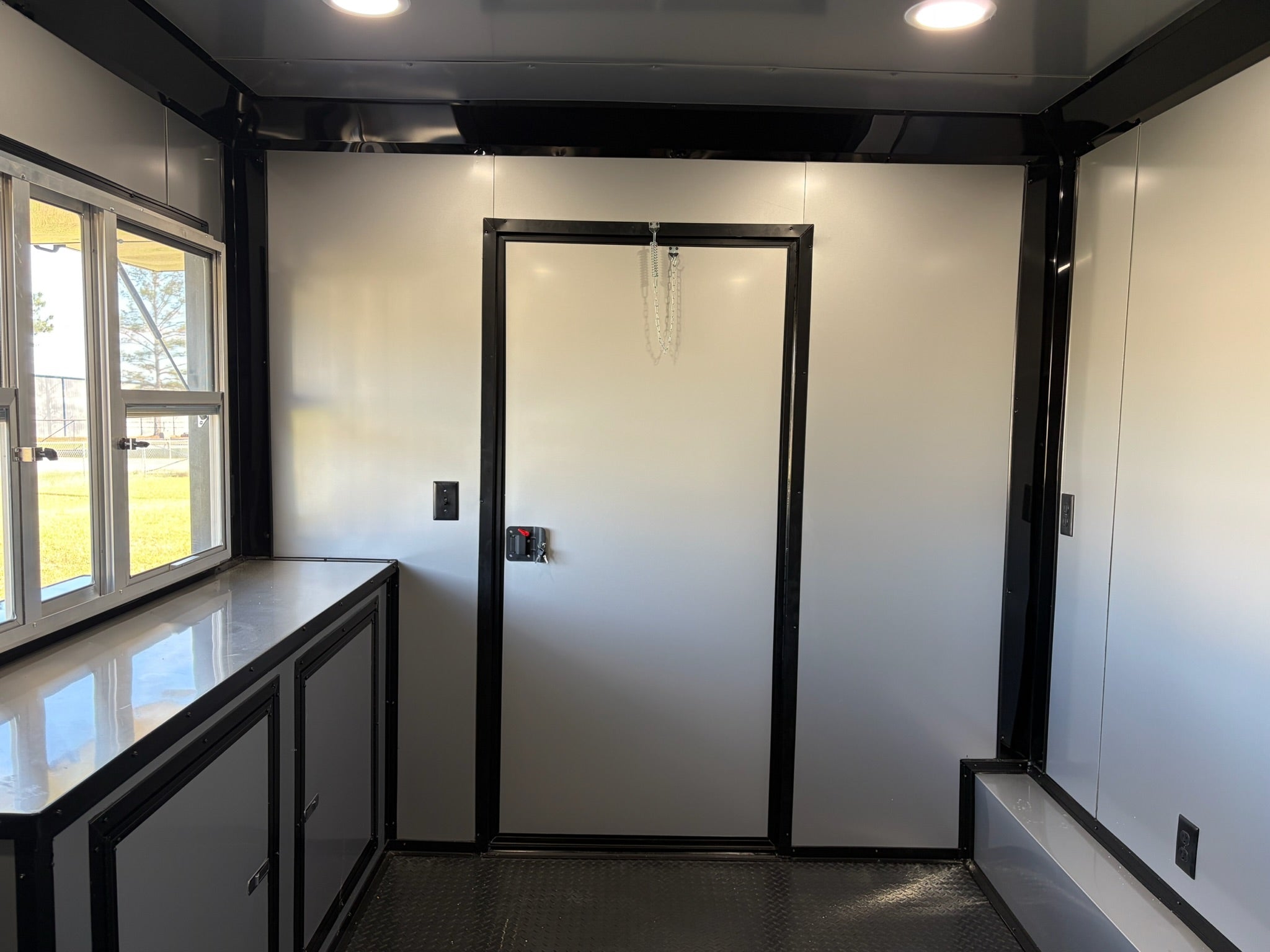 8.5X20TA Blue Concession Gullwing Porch Trailer