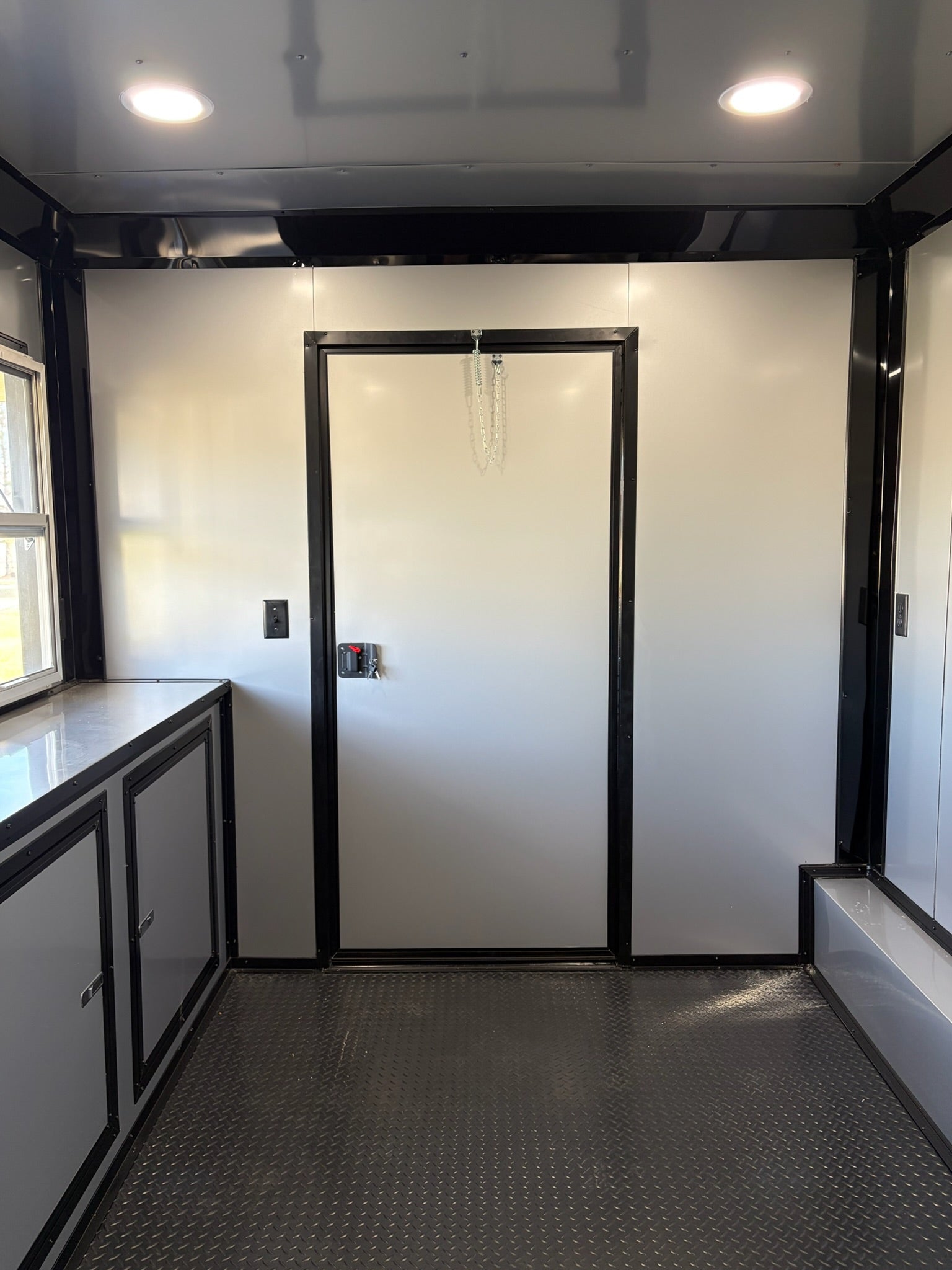 8.5X20TA Blue Concession Gullwing Porch Trailer
