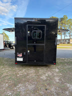 7X14TA Black Concession Trailer Coffee