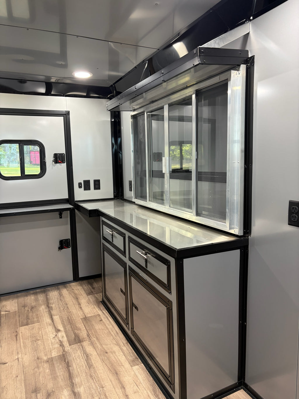 7X14TA Black Concession Trailer Coffee