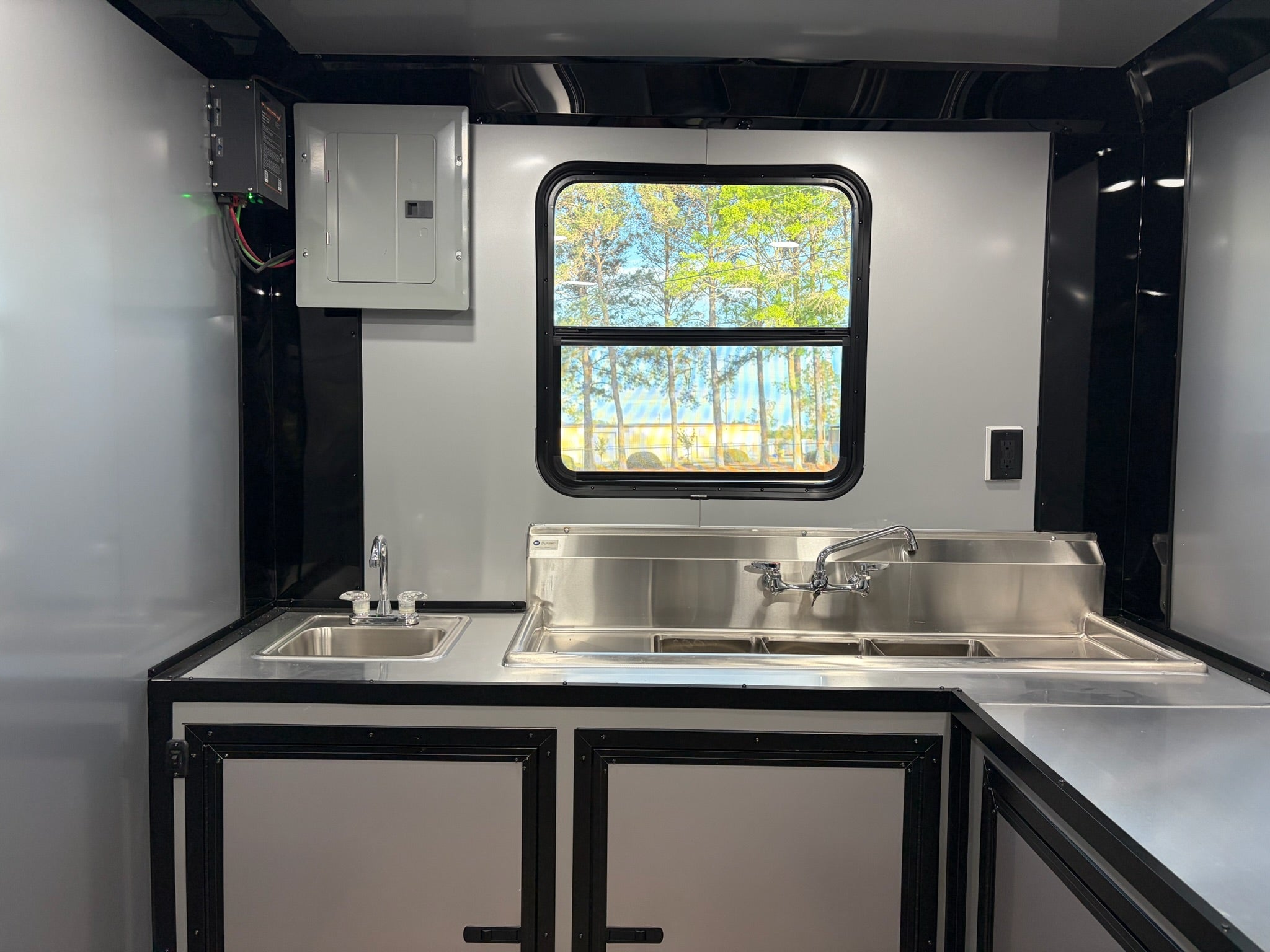 7X14TA Black Concession Trailer Coffee