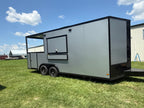 8.5X20TA Silver Concession Porch Trailer