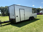 8.5X20TA Silver Concession Porch Trailer
