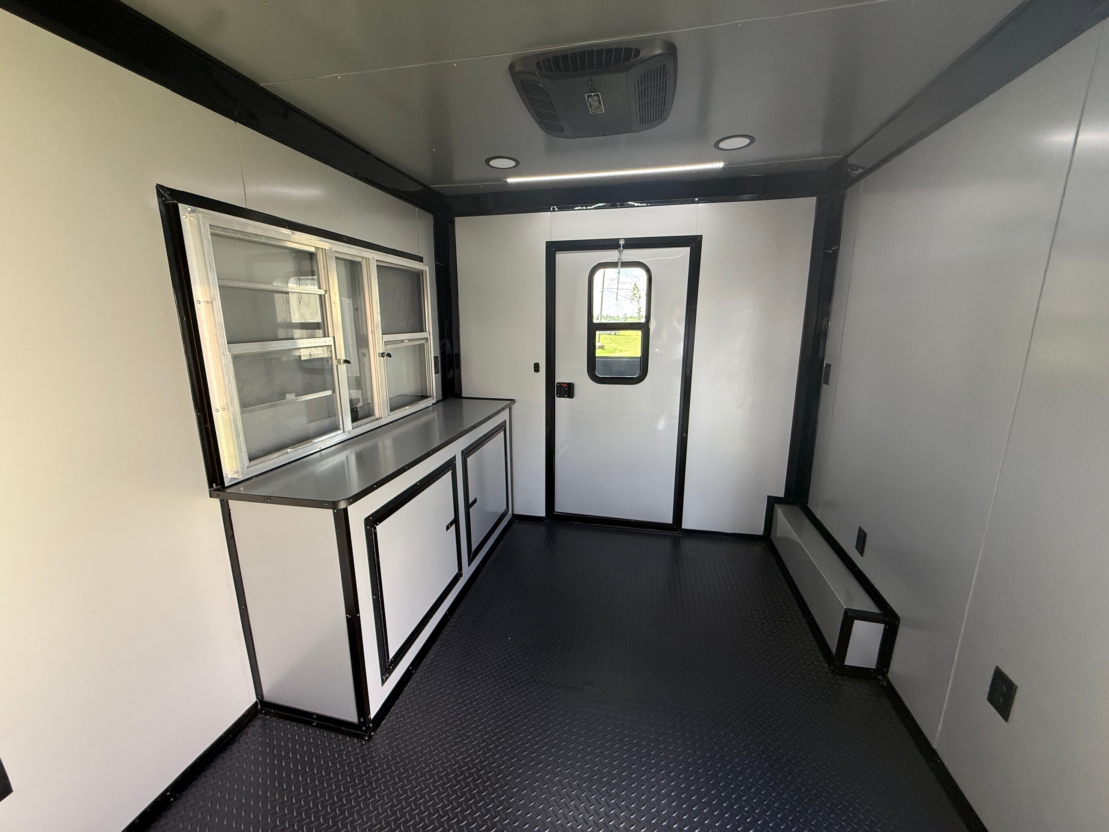 8.5X20TA Silver Concession Porch Trailer