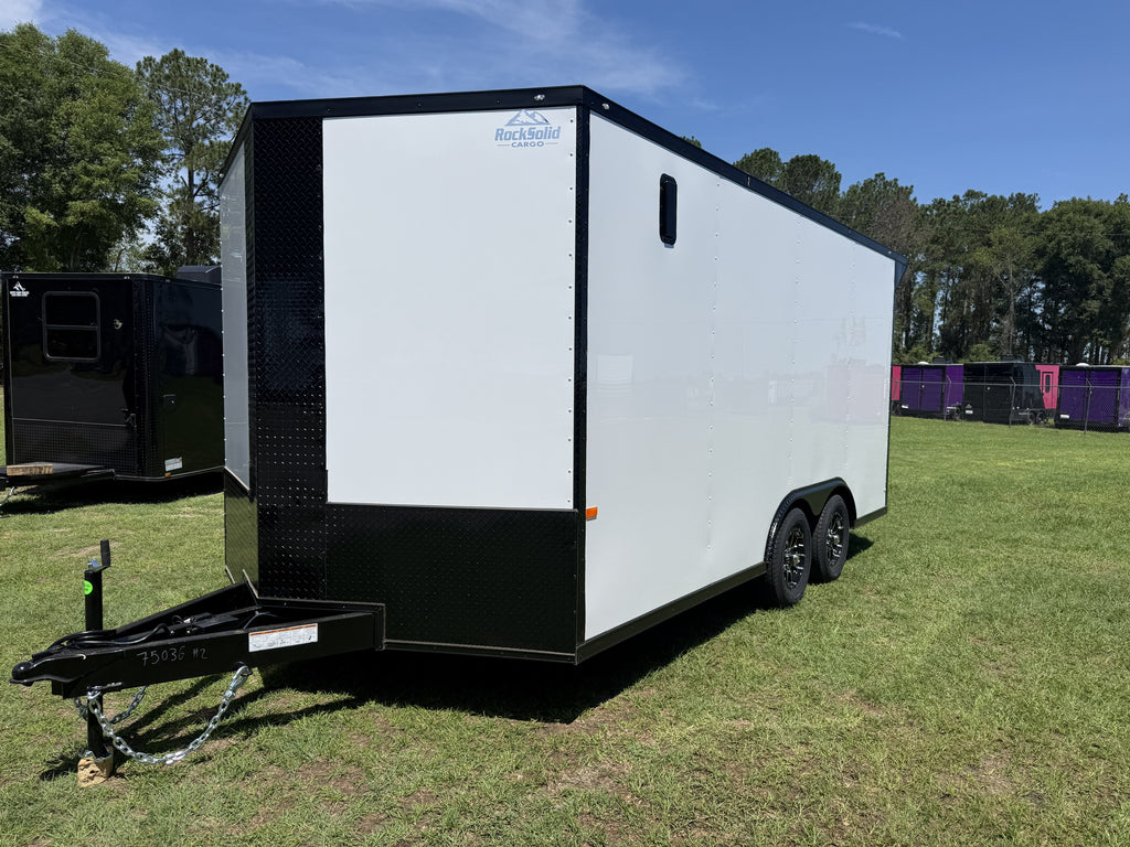 8.5X16TA White Car Hauler Trailer