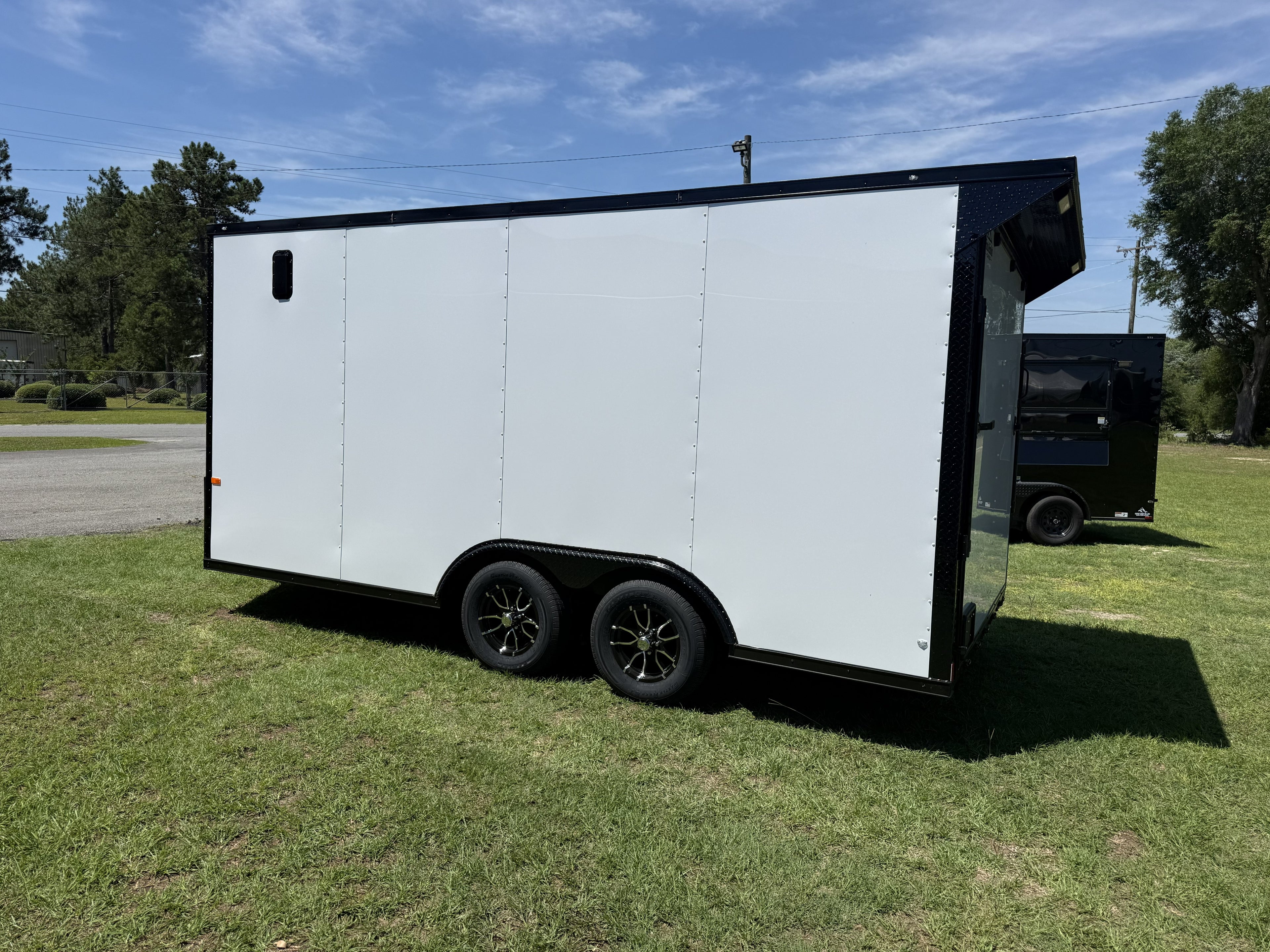 8.5X16TA White Car Hauler Trailer