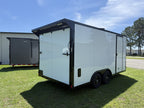 8.5X16TA White Car Hauler Trailer