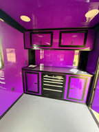 7X12TA Purple Pet Grooming Trailer