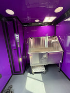 7X12TA Purple Pet Grooming Trailer