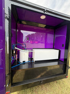7X12TA Purple Pet Grooming Trailer