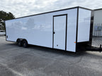 8.5X28TA3 White Standard Car Hauler Trailer