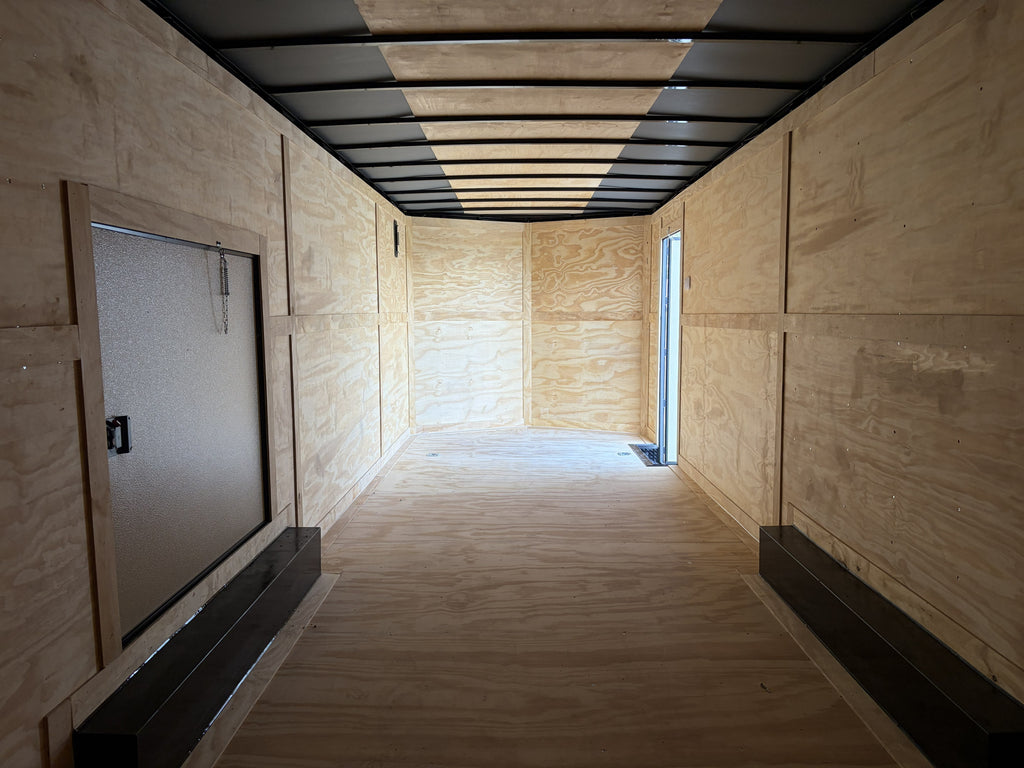 8.5X28TA3 White Standard Car Hauler Trailer