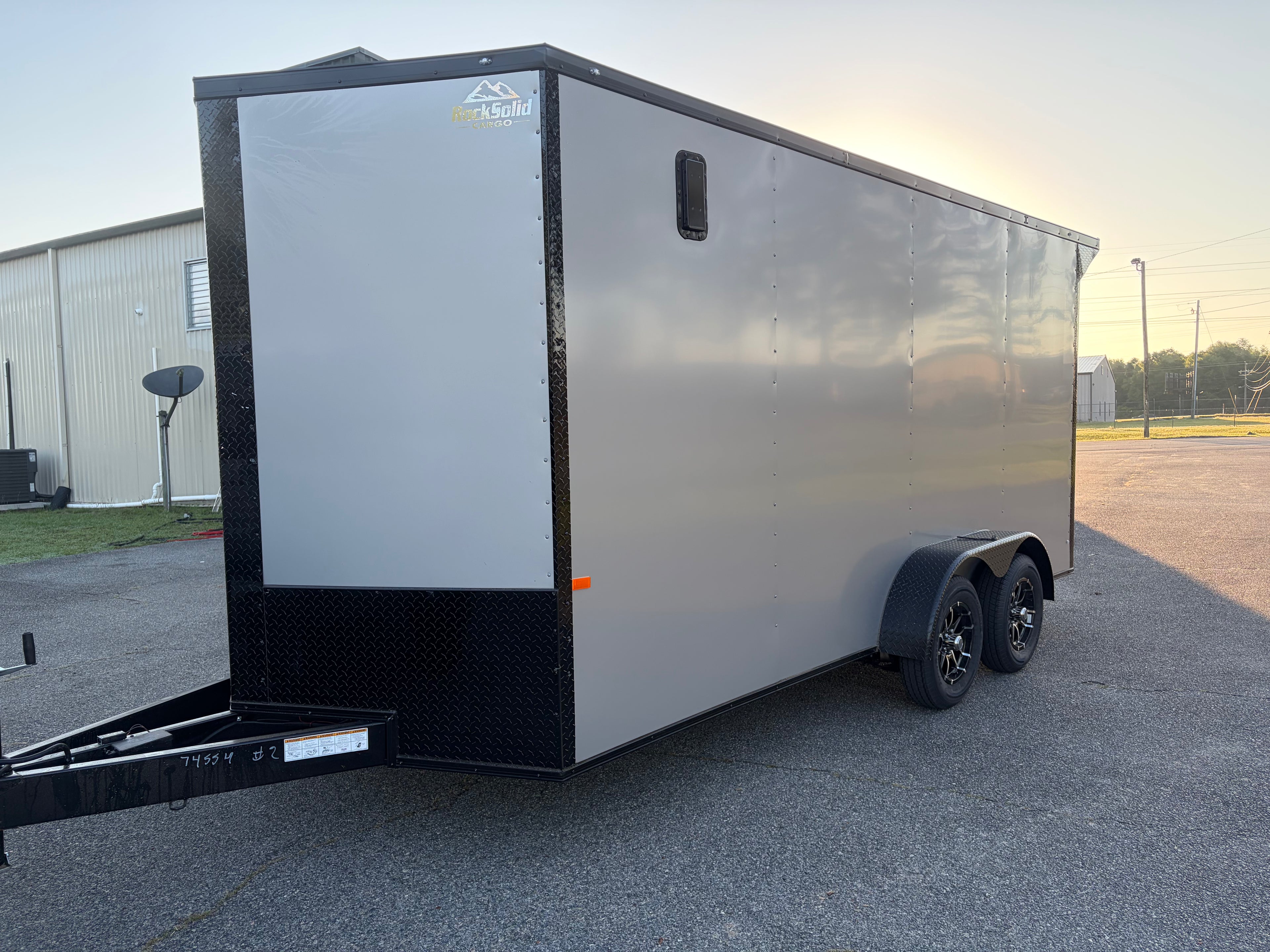 7X16TA Silver Enclosed Cargo Trailer