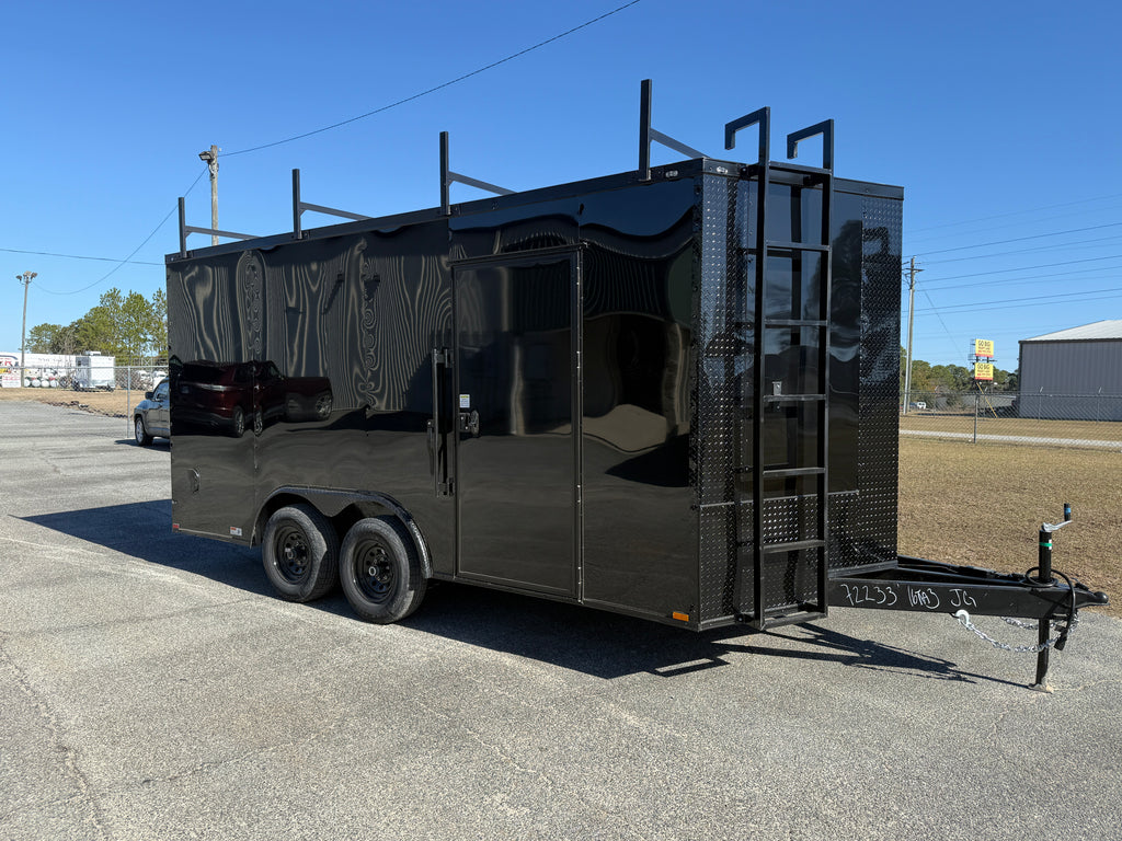 8.5X16TA3 Black Standard Work Trailer