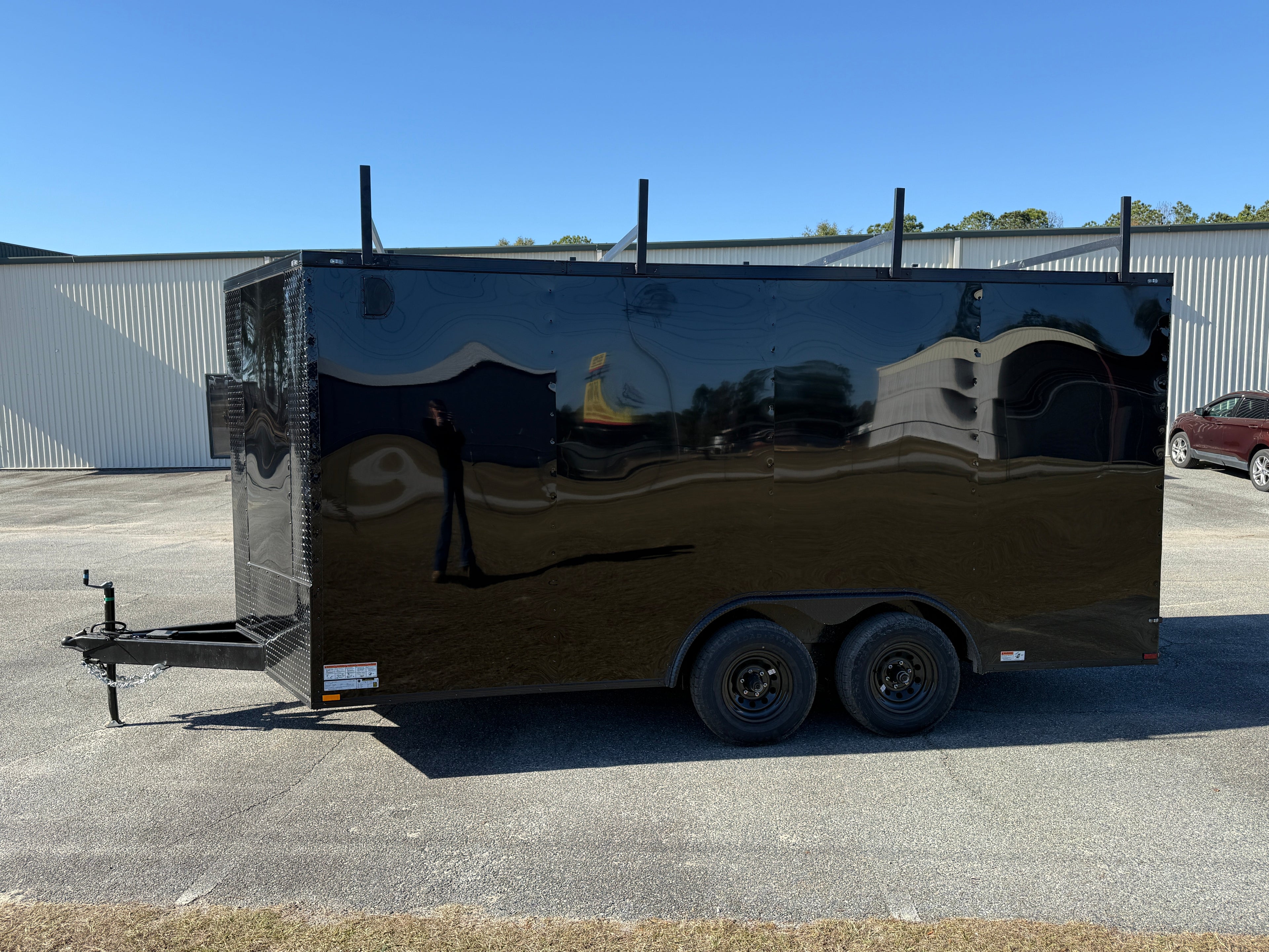 8.5X16TA3 Black Standard Work Trailer