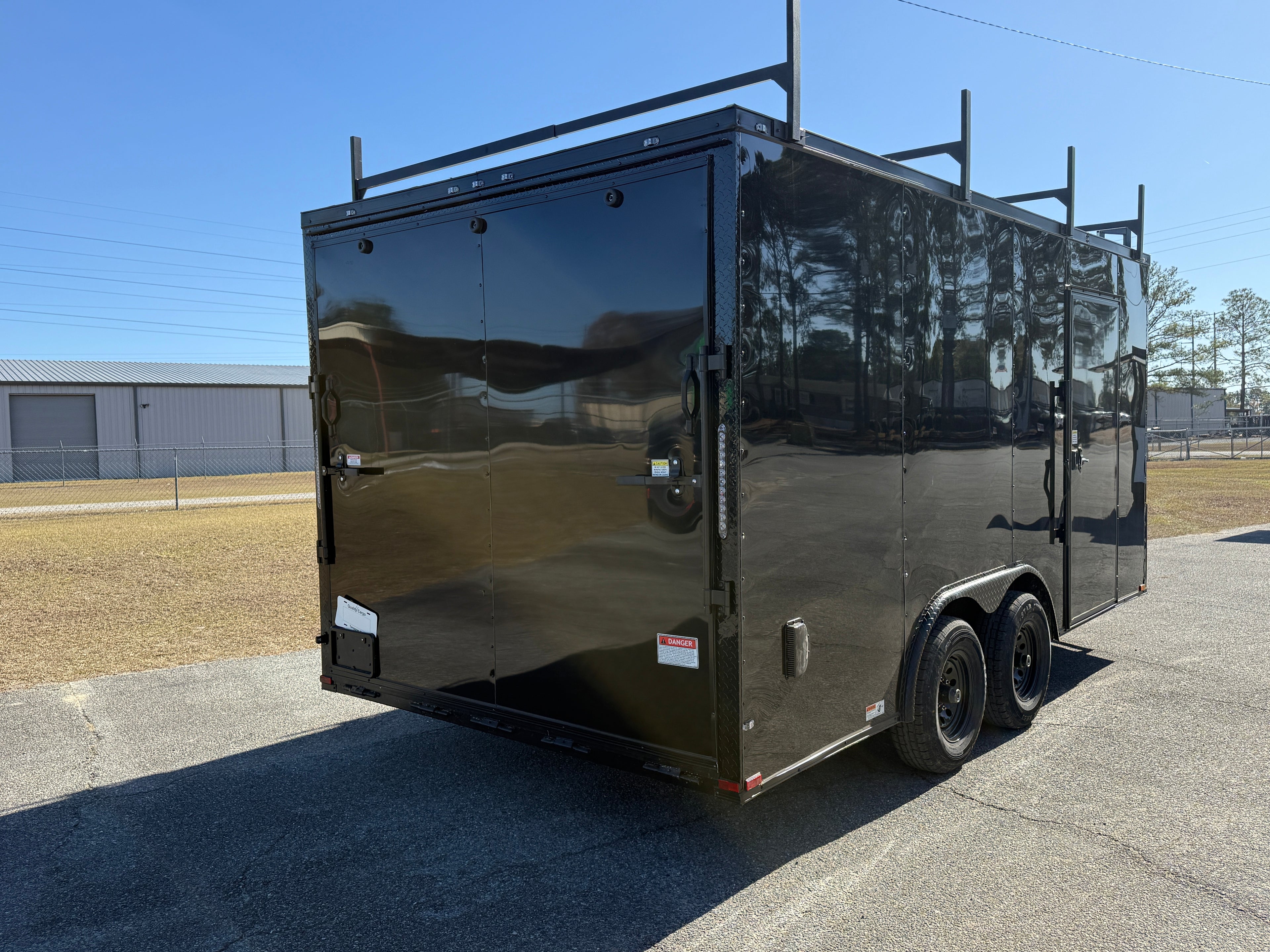 8.5X16TA3 Black Standard Work Trailer
