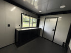 8.5X26TA Black Silver Gullwing Porch Trailer