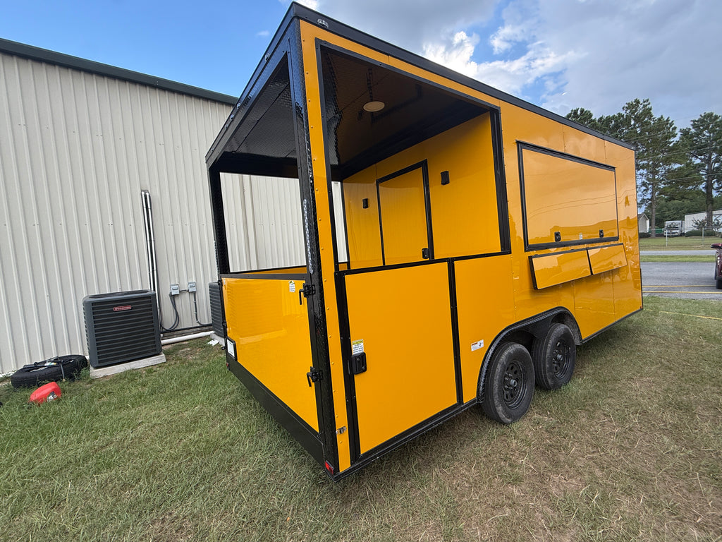 8.5X20TA Yellow Food Porch Trailer