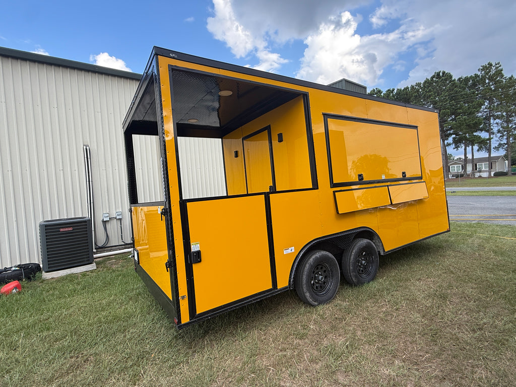 8.5X20TA Yellow Food Porch Trailer
