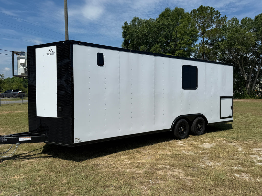 8.5X22TA White Office Trailer