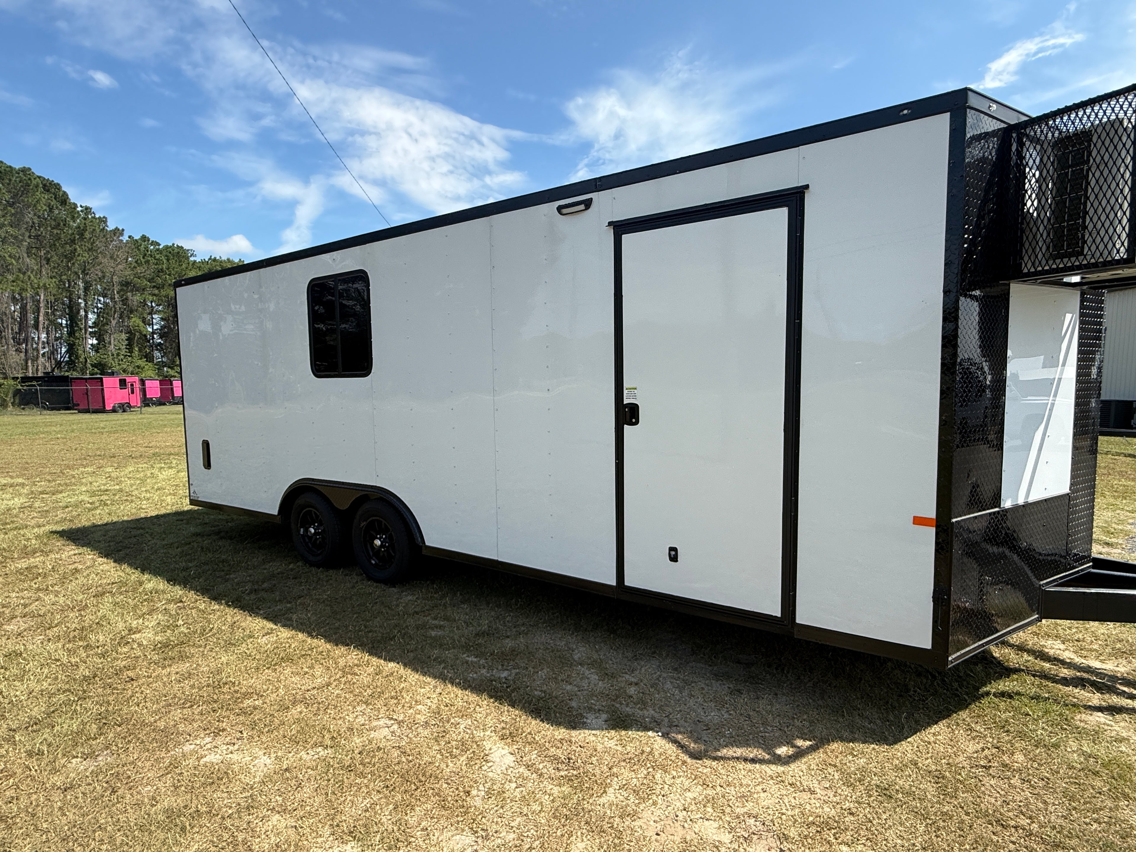 8.5X22TA White Office Trailer