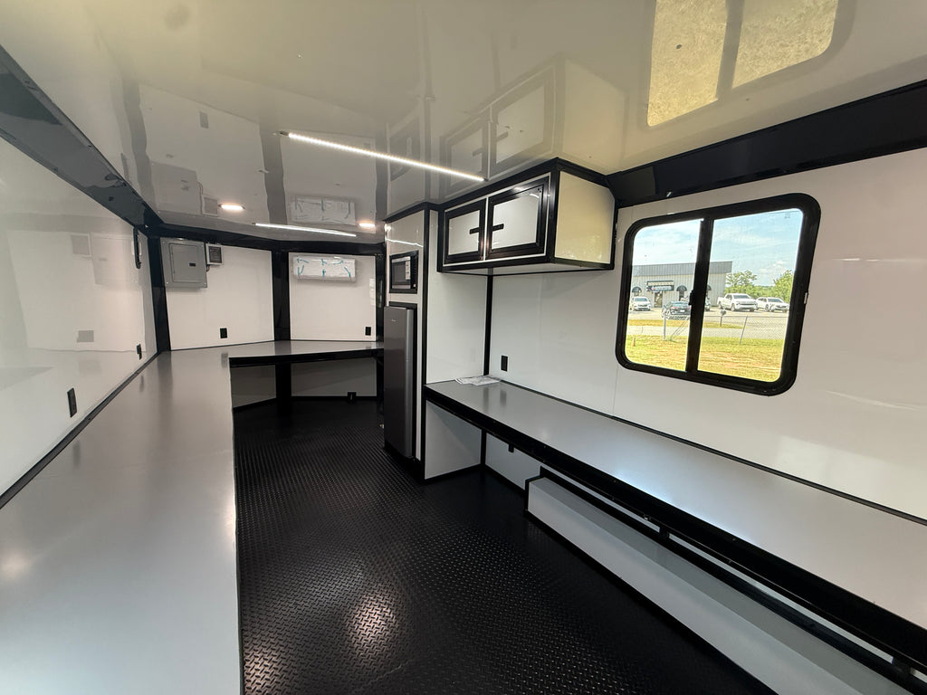 8.5X22TA White Office Trailer