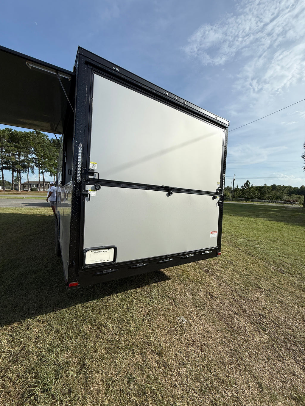 8.5X24TA  Silver Gullwing Porch Trailer