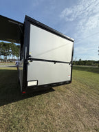 8.5X24TA  Silver Gullwing Porch Trailer