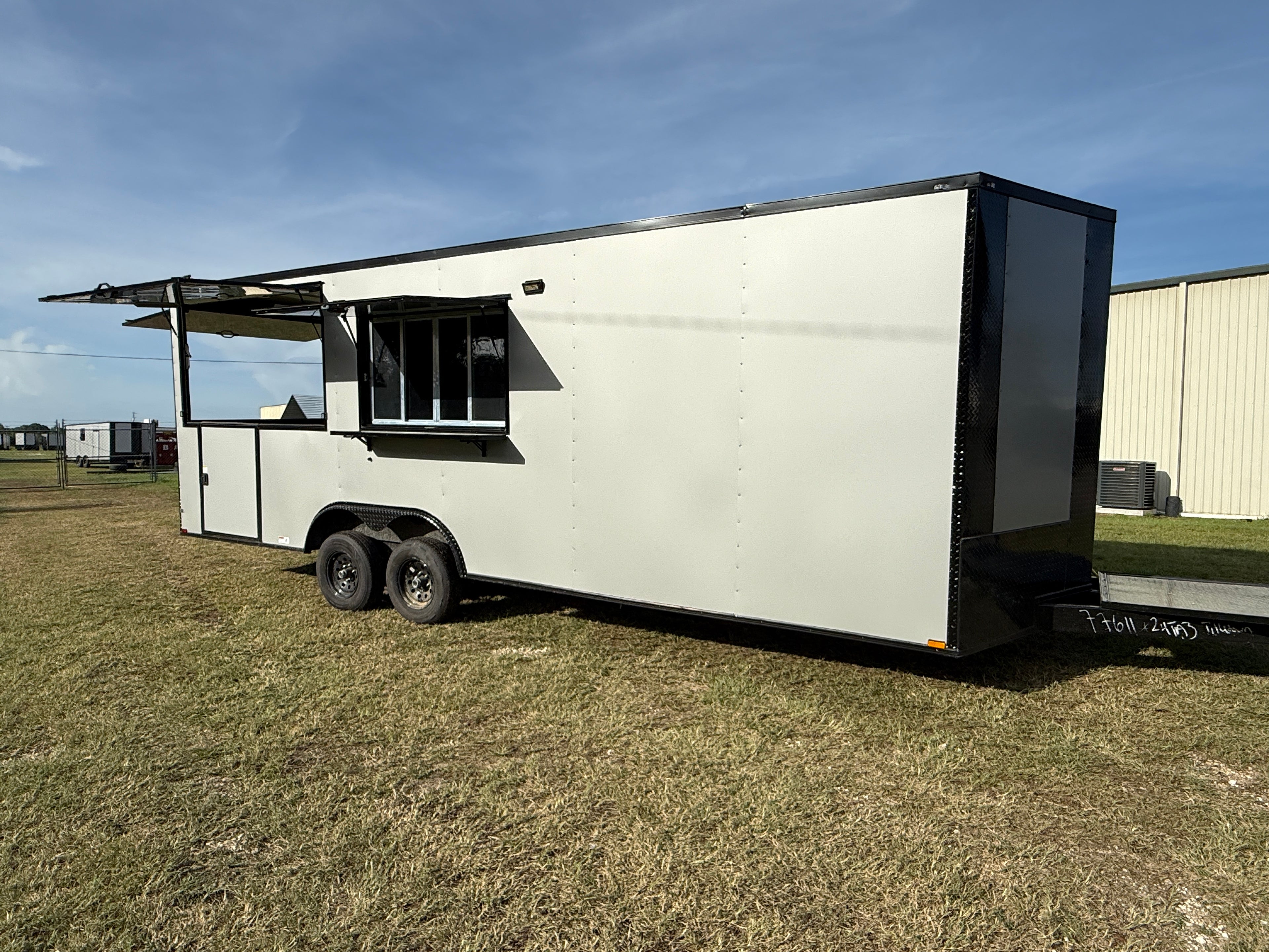 8.5X24TA  Silver Gullwing Porch Trailer