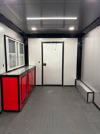 8.5X26TA Red Concession Porch Trailer