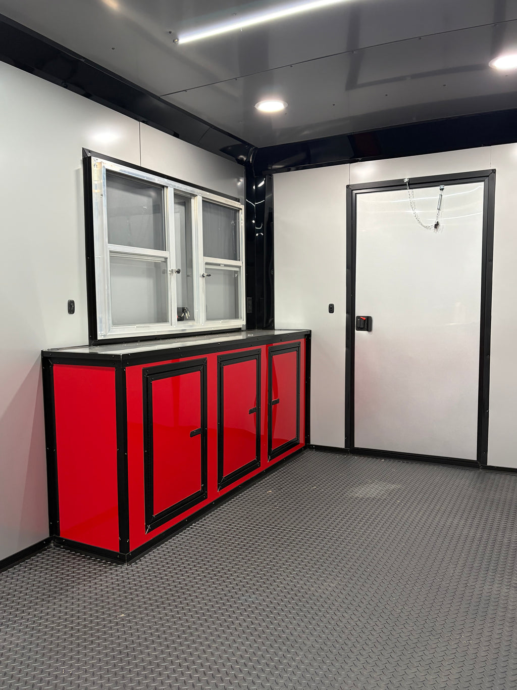 8.5X26TA Red Concession Porch Trailer