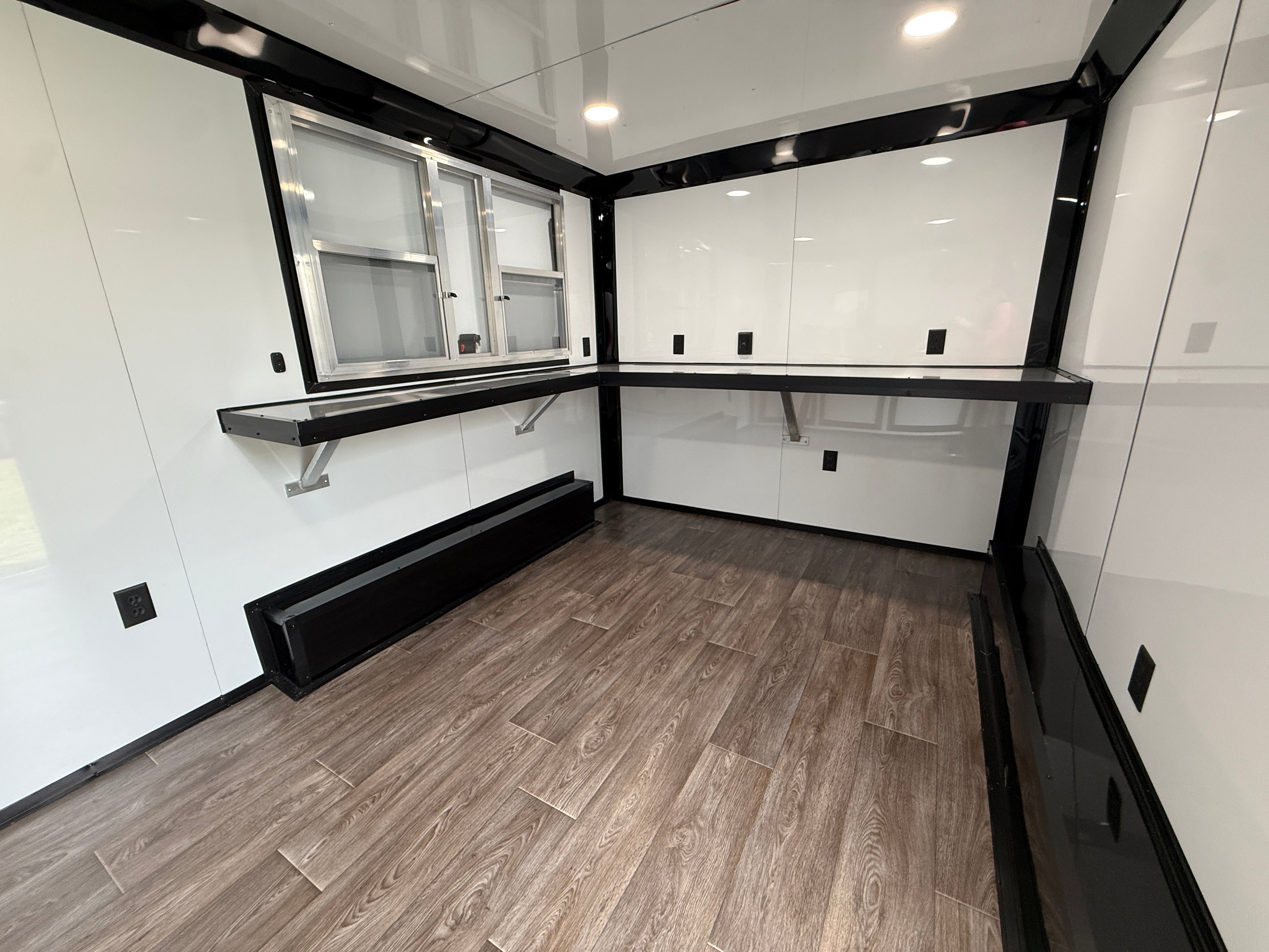 8.5X12TA Black Concession Trailer | Beverage Coffee Trailer