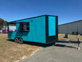 8.5X22TA3 Water Blue Concession Gullwing Porch Trailer
