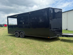 BBQ Trailer for Sale | 8.5x20 Black Porch Concession Trailer