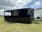 BBQ Trailer for Sale | 8.5x20 Black Porch Concession Trailer