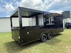 BBQ Trailer for Sale | 8.5x20 Black Porch Concession Trailer