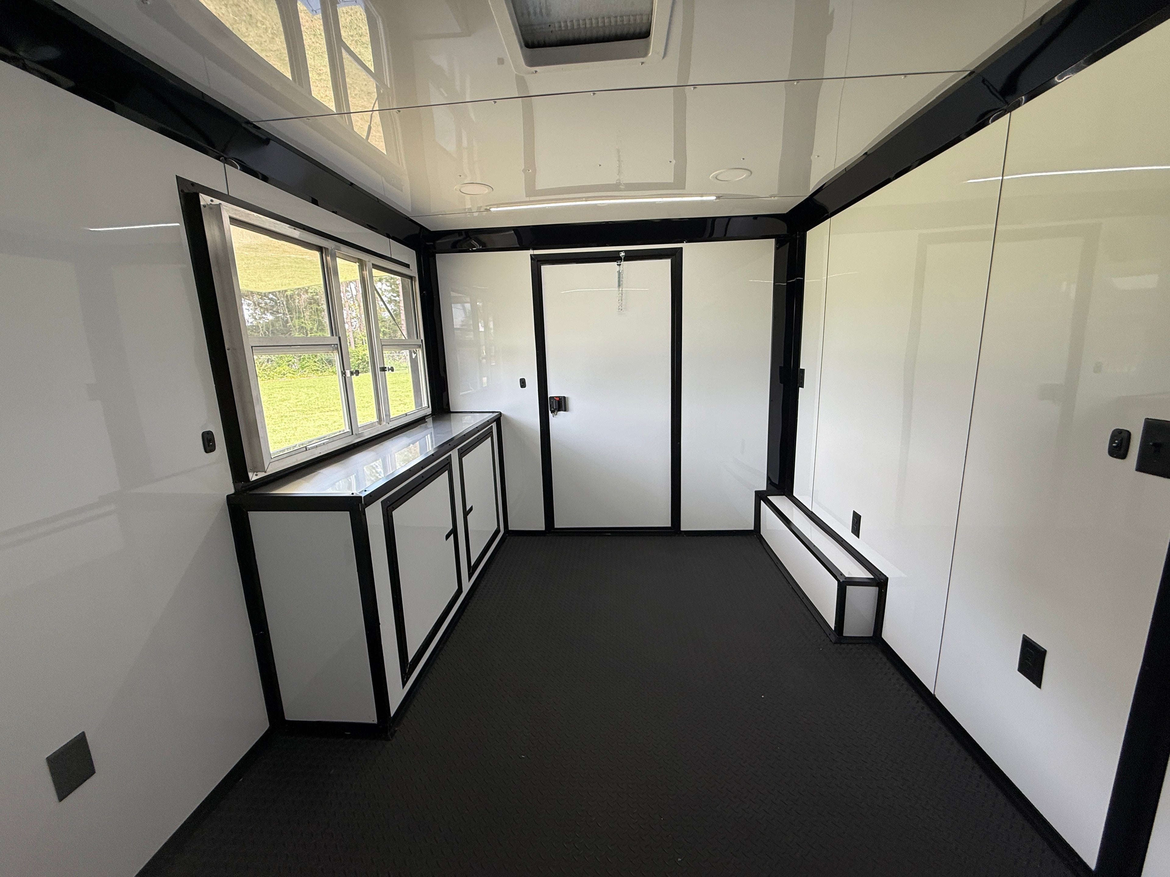 BBQ Trailer for Sale | 8.5x20 Black Porch Concession Trailer