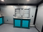 8.5X22TA3 Water Blue Concession Gullwing Porch Trailer