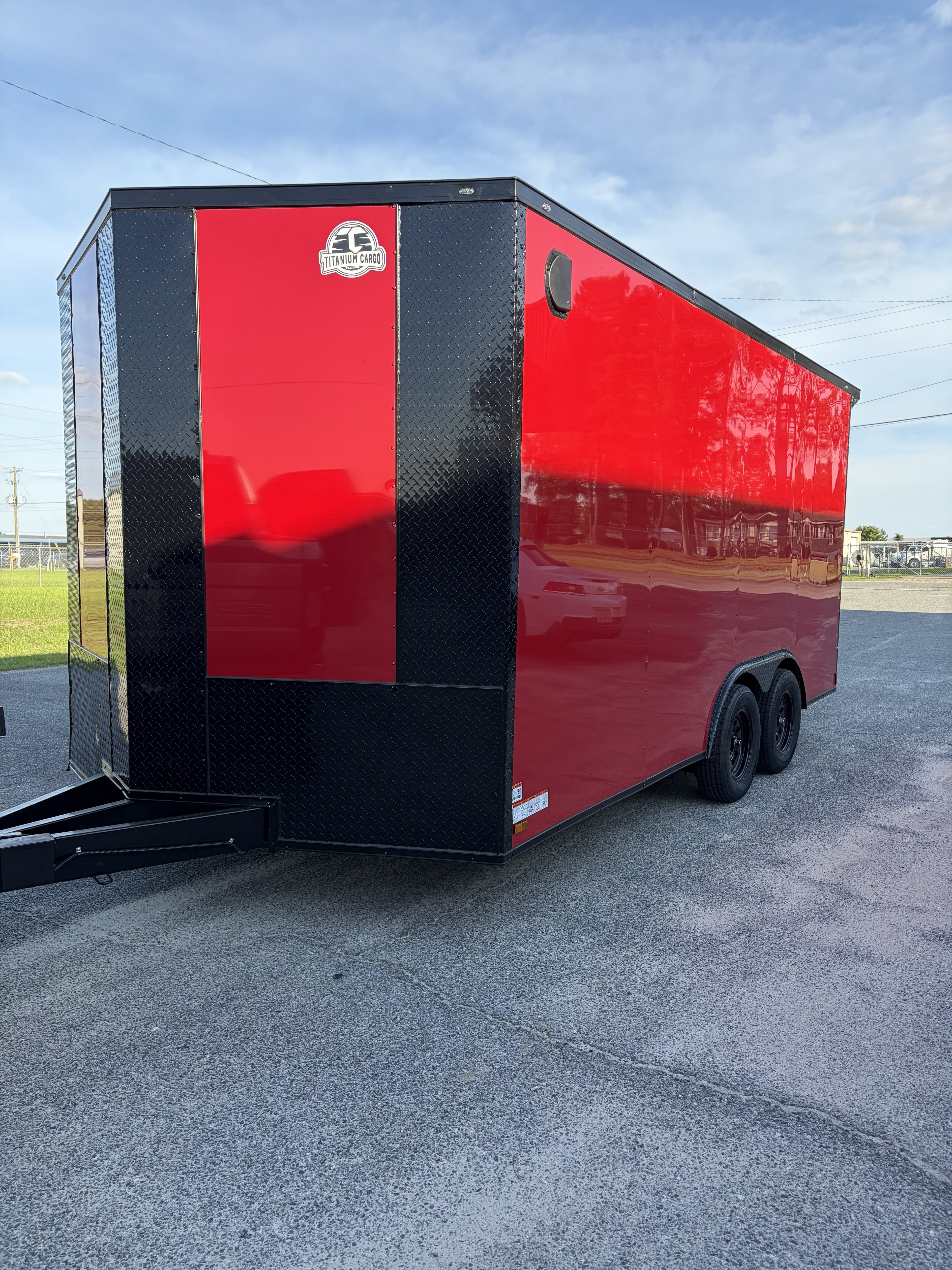 8.5X16TA Red Enclosed Cargo Trailer