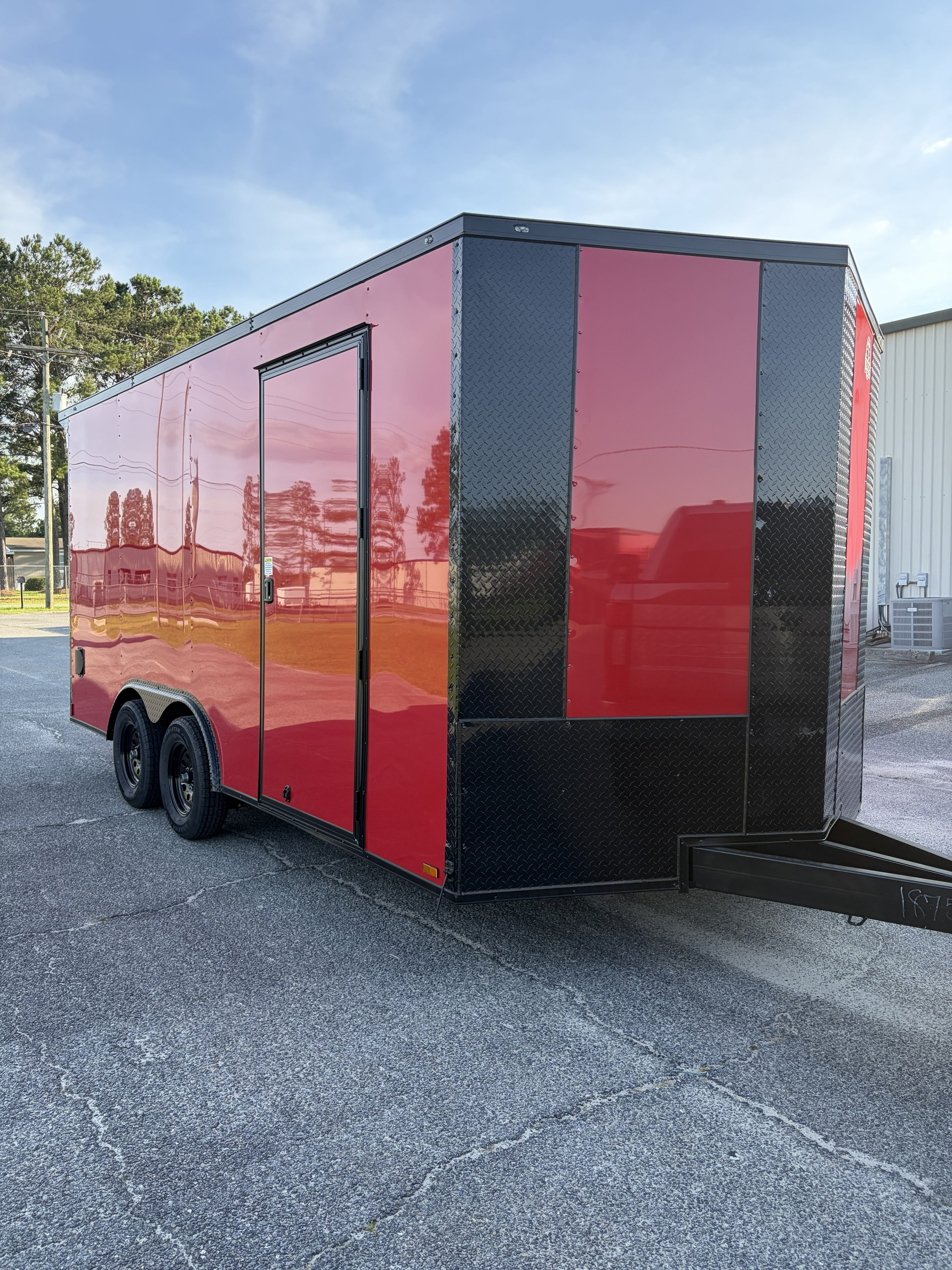 8.5X16TA Red Enclosed Cargo Trailer